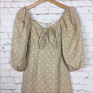 J.O.A Polka Dot Balloon Sleeve mini dress. SZ SML